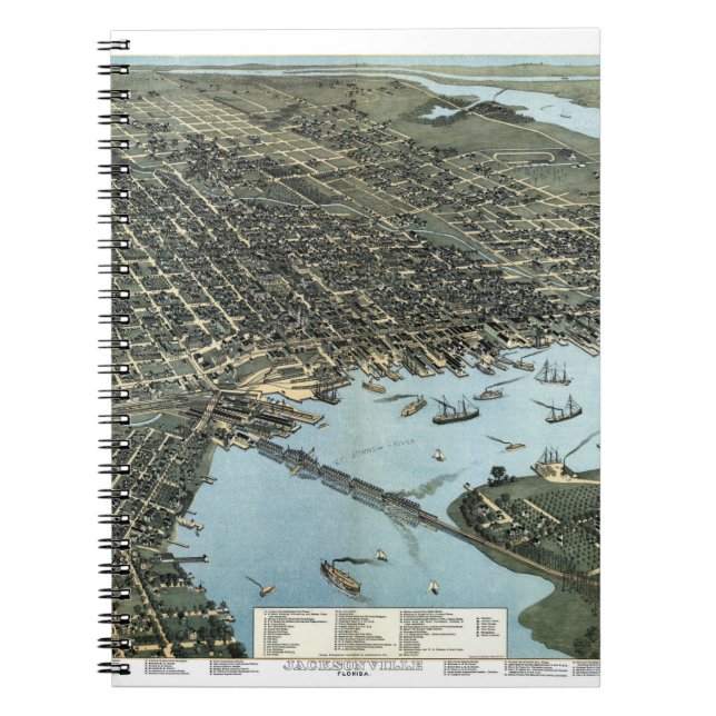 map Jacksonville, Florida. Notebook (Front)