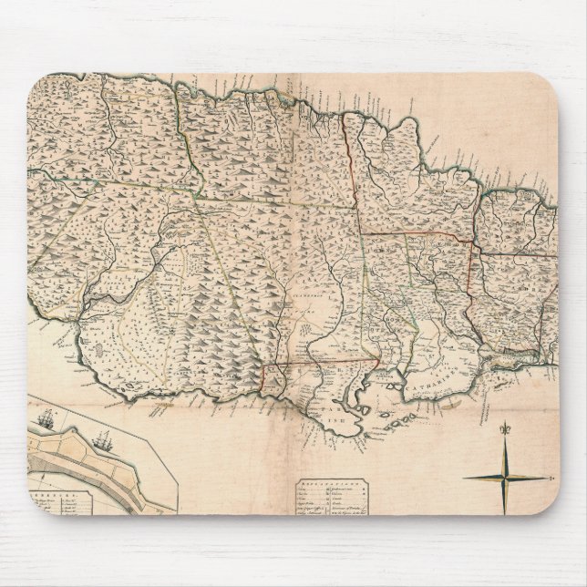 MAP: JAMAICA, 1755 2 MOUSE PAD (Front)