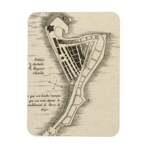 MAP: JAMAICA, 1755 MAGNET