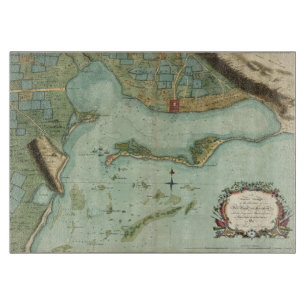 MAP: JAMAICA, 1756 CUTTING BOARD