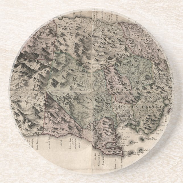 MAP: JAMAICA, 1763 COASTER (Front)