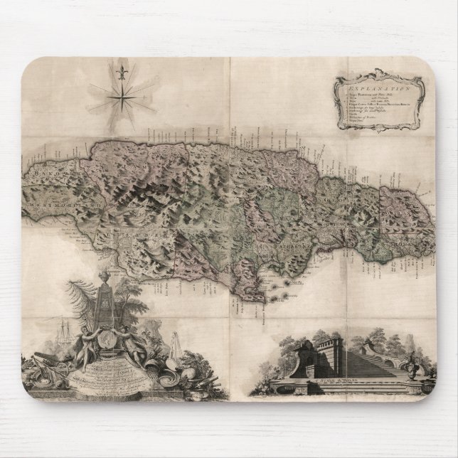 MAP: JAMAICA, 1763 MOUSE PAD (Front)