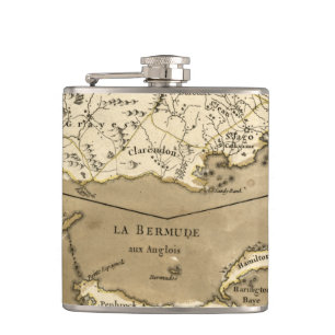 MAP: JAMAICA, 1767 HIP FLASK