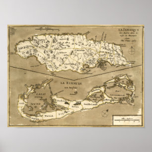 MAP: JAMAICA, 1767 POSTER