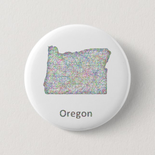 map_line_US_01_Oregon.ai 6 Cm Round Badge (Front)