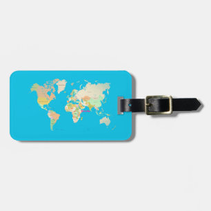 map luggage tag