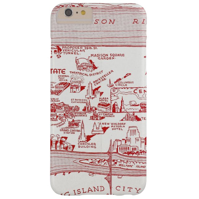 MAP: MANHATTAN, c1935 Case-Mate iPhone Case (Back)