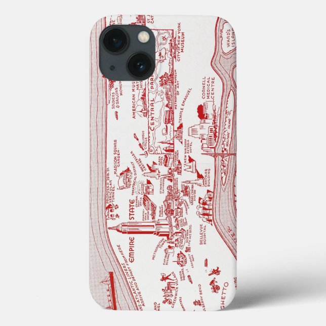 MAP: MANHATTAN, c1935 Case-Mate iPhone Case (Back)