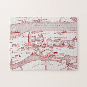 MAP: MANHATTAN, c1935 Jigsaw Puzzle