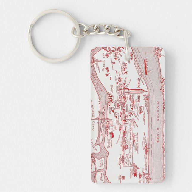 MAP: MANHATTAN, c1935 Key Ring (Front)