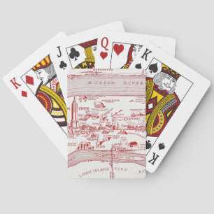 MAP: MANHATTAN, c1935 Playing Cards