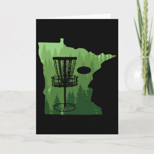 Map Minnesota Disc Golf Player Frisbees Disc Golfe Card