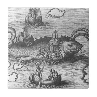 Map Monster/Sea Serpent Ceramic Tile