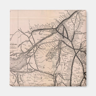 Map Montreal and Boston Air Line Magnet