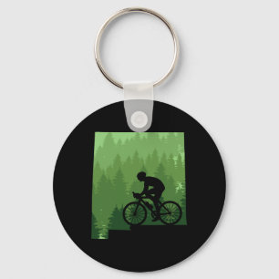 Map New Mexico Mountain Bike Rider Mtb Biking Moun Key Ring