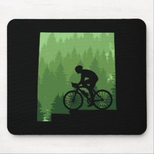 Map New Mexico Mountain Bike Rider Mtb Biking Moun Mouse Pad