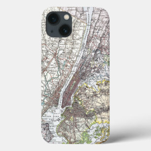 Map: New York Area, 1906 iPhone 13 Case