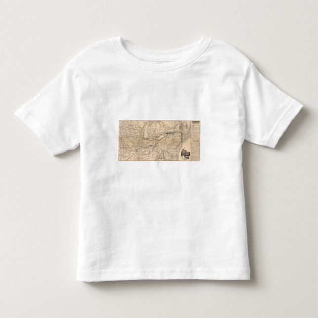 Map New York Central and Hudson River Railroad Toddler T-Shirt (Front)