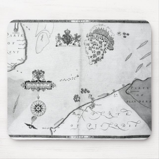 Map No.10 showing the route of the Armada fleet Mouse Pad (Front)