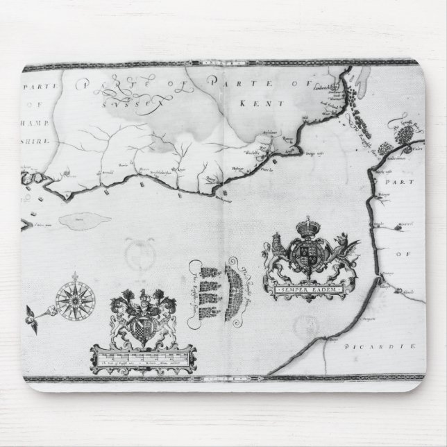 Map No.8 showing the route of the Armada fleet Mouse Pad (Front)