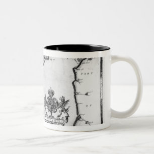 Map No.8 showing the route of the Armada fleet Two-Tone Coffee Mug