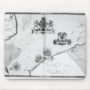 Map No.9 showing the route of the Armada fleet Mouse Pad