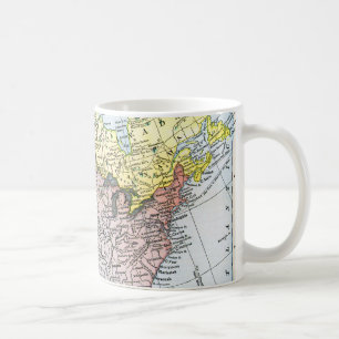 MAP: NORTH AMERICA, 1890 COFFEE MUG