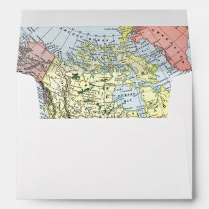 MAP: NORTH AMERICA, 1890 ENVELOPES