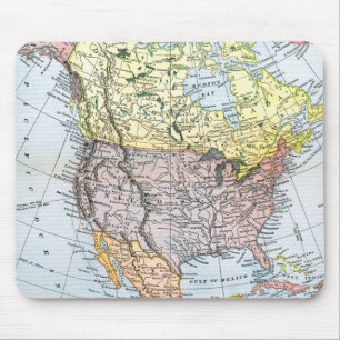 MAP: NORTH AMERICA, 1890 MOUSE PAD