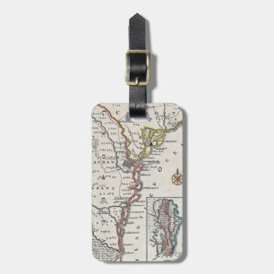 Map: North America, C1700 Luggage Tag