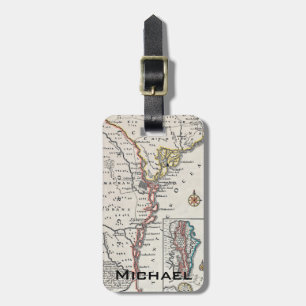 Map: North America, C1700 Luggage Tag