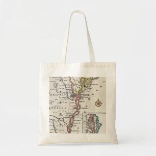 Map: North America, C1700 Tote Bag
