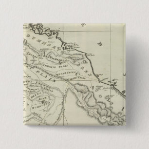 Map of Abyssinia 15 Cm Square Badge