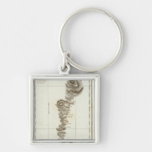 Map of Acapulco to Mexico City Key Ring
