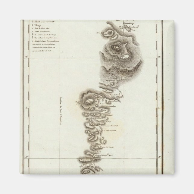 Map of Acapulco to Mexico City Magnet (Front)