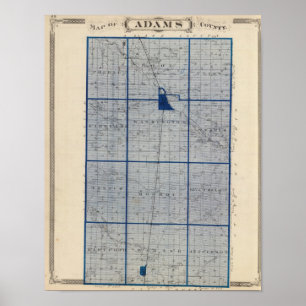 Map of Adams County Poster