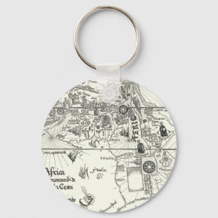 Map of Africa 1500 Key Ring
