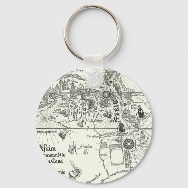 Map of Africa | 1500 Key Ring (Front)