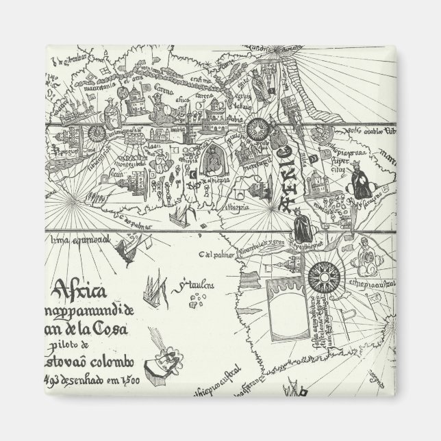 Map of Africa | 1500 Magnet (Front)