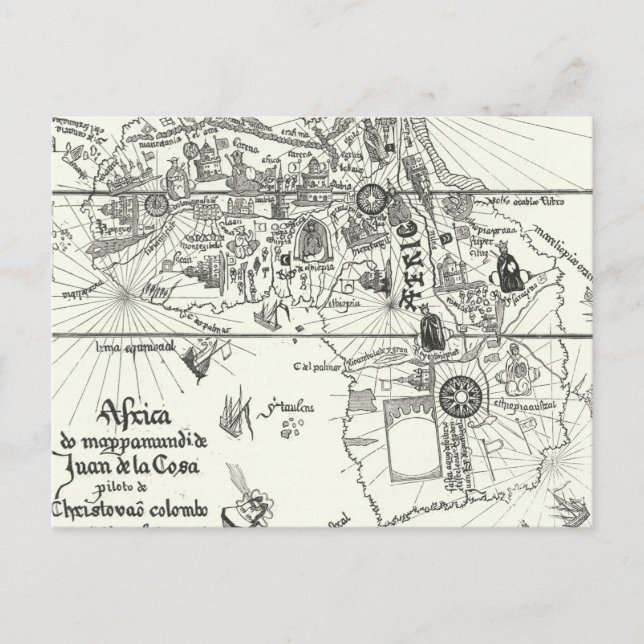 Map of Africa | 1500 Postcard (Front)