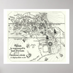 Map of Africa   1500 Poster