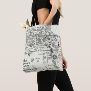 Map of Africa 1500 Tote Bag