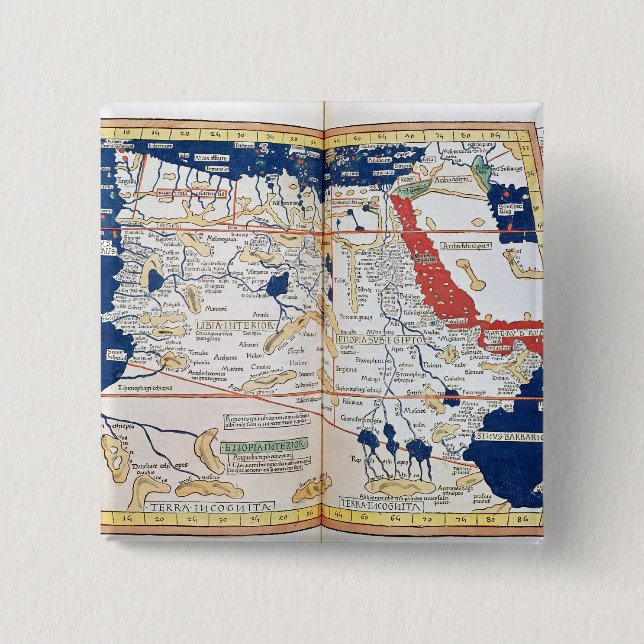 Map of Africa 15 Cm Square Badge (Front)