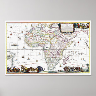 Map of Africa 1696 Poster