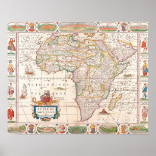 Map of Africa 2 Poster