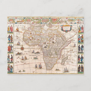 Map of Africa 3 Postcard