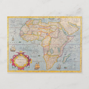 Map of Africa 4 Postcard