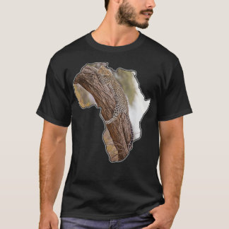 Map Of Africa African Big Cats African Wildlife T-Shirt