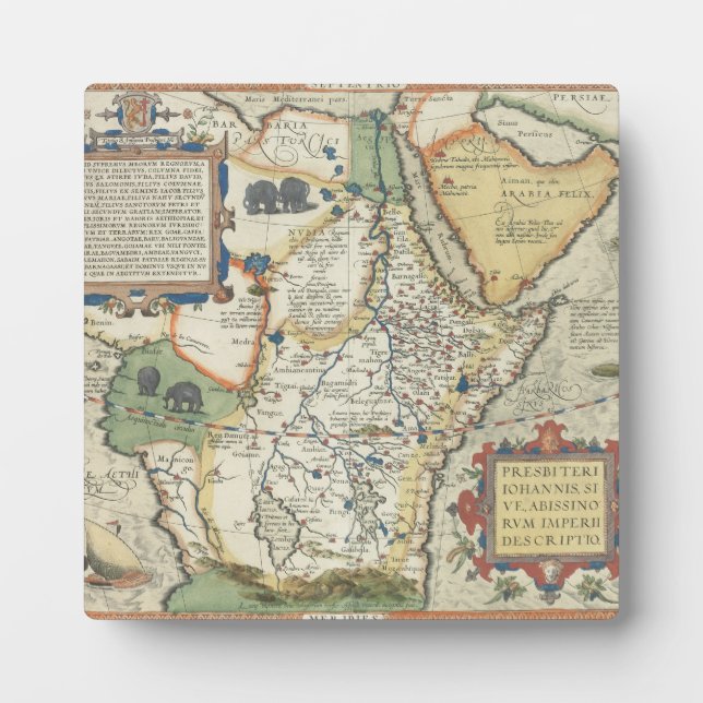 Map of Africa and the Arabian Peninsula Plaque (Front)
