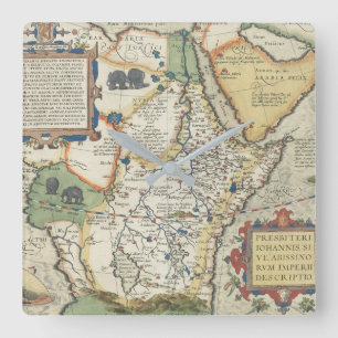 Map of Africa and the Arabian Peninsula Square Wall Clock